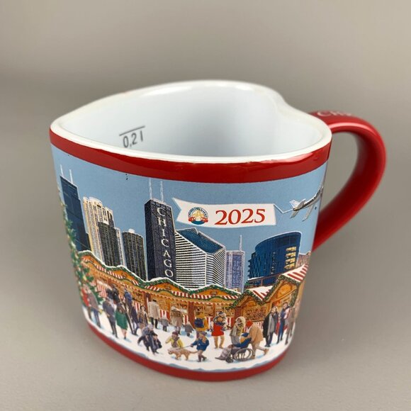 Christkindlmarket Chicago 2025 Heart Shaped Mug German Christmas Market New - Picture 10 of 10